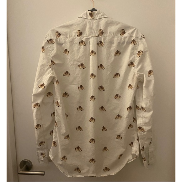gitman brothers vintage mens small white cheetah button down 🐆 - Picture 2 of 5